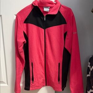 Columbia Vibrant Pink and Black Fleece Jacket